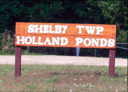 sign for Holland Ponds
